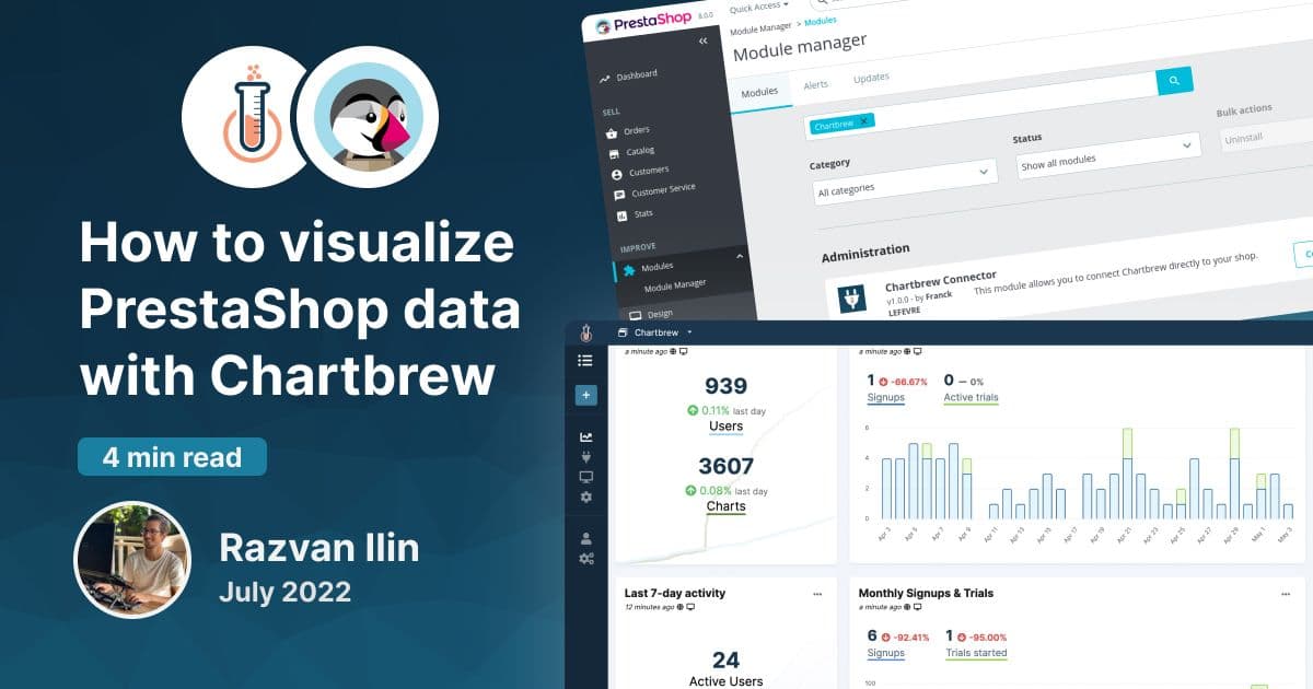 How to visualize PrestaShop data with Chartbrew