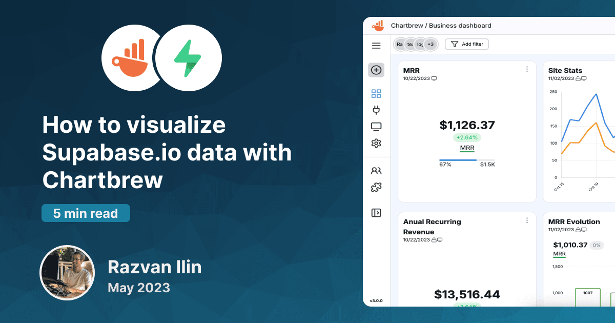 How to visualize Supabase.io data with Chartbrew
