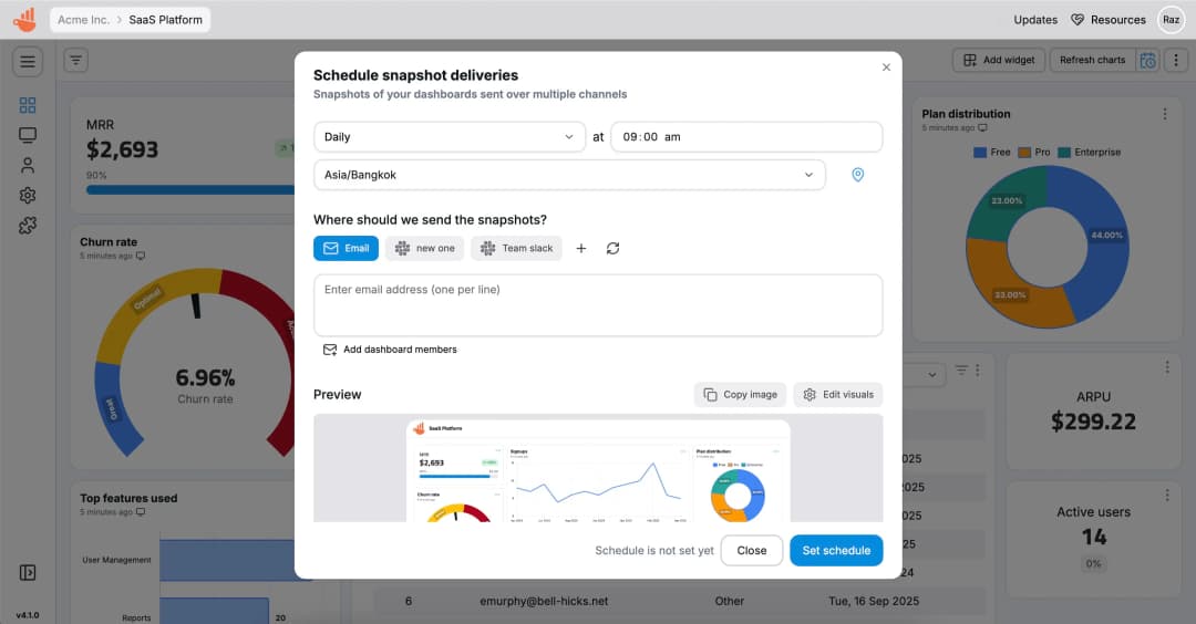 Automated reporting