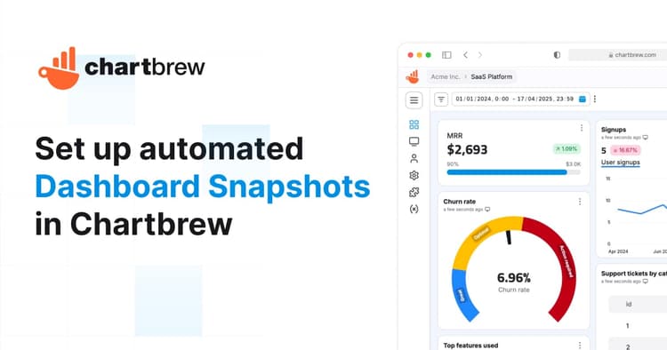 Chart Brew Automated Dashboard Snapshots in Chartbrew