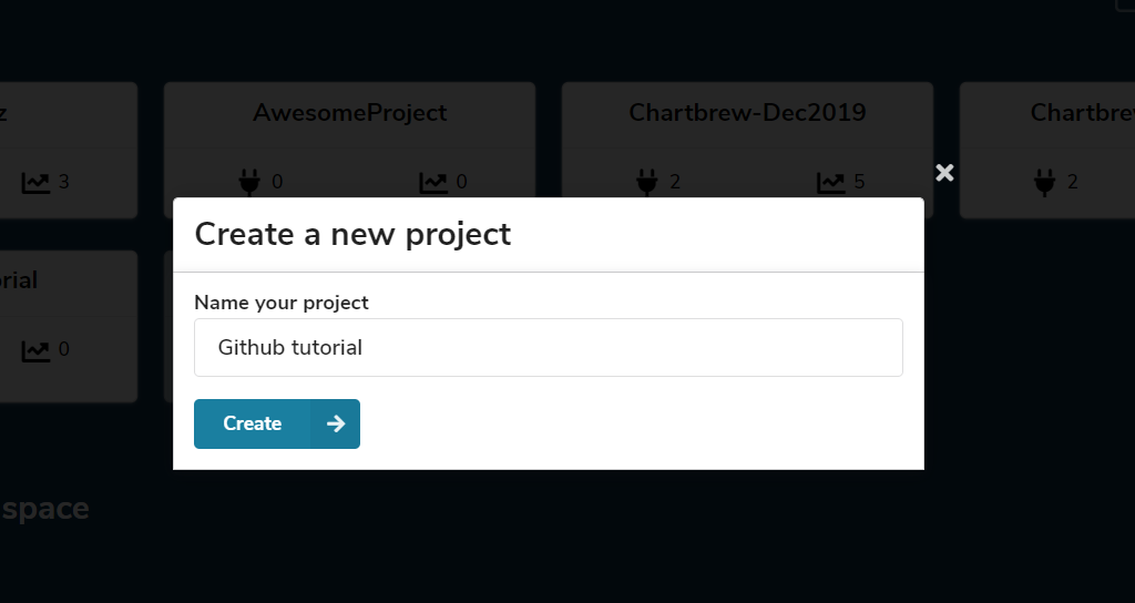 New Chartbrew project