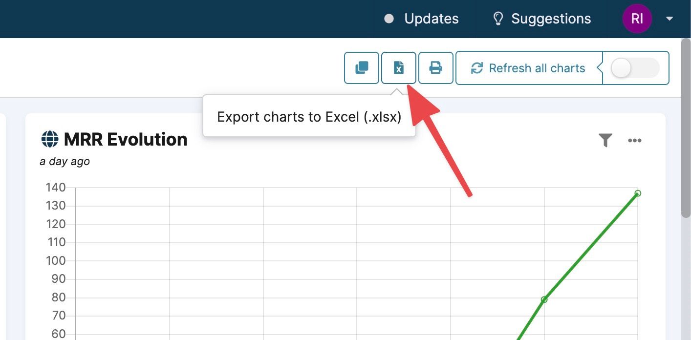 Export all charts button in Chartbrew