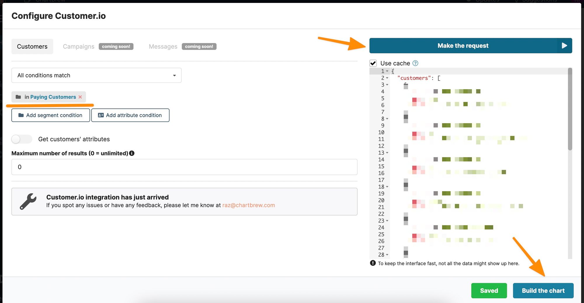 Fetching data from Customer.io