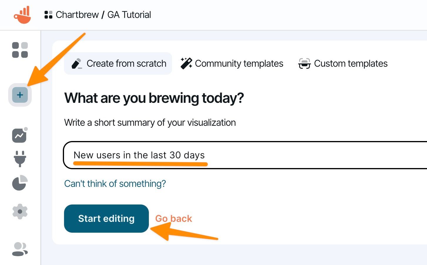 Integrate Google Analytics (GA4) with your Chartbrew dashboards