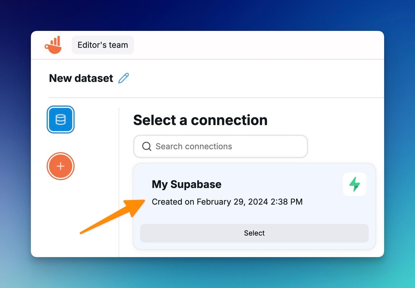 Connect and visualize your Supabase Database with Chartbrew