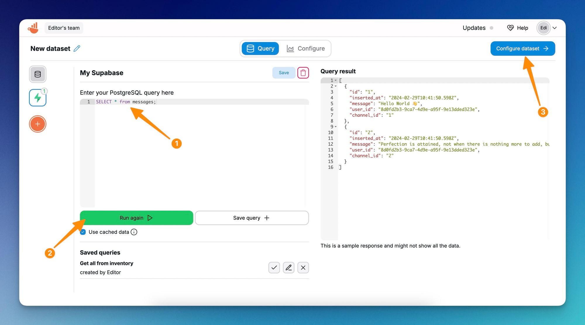 Connect and visualize your Supabase Database with Chartbrew