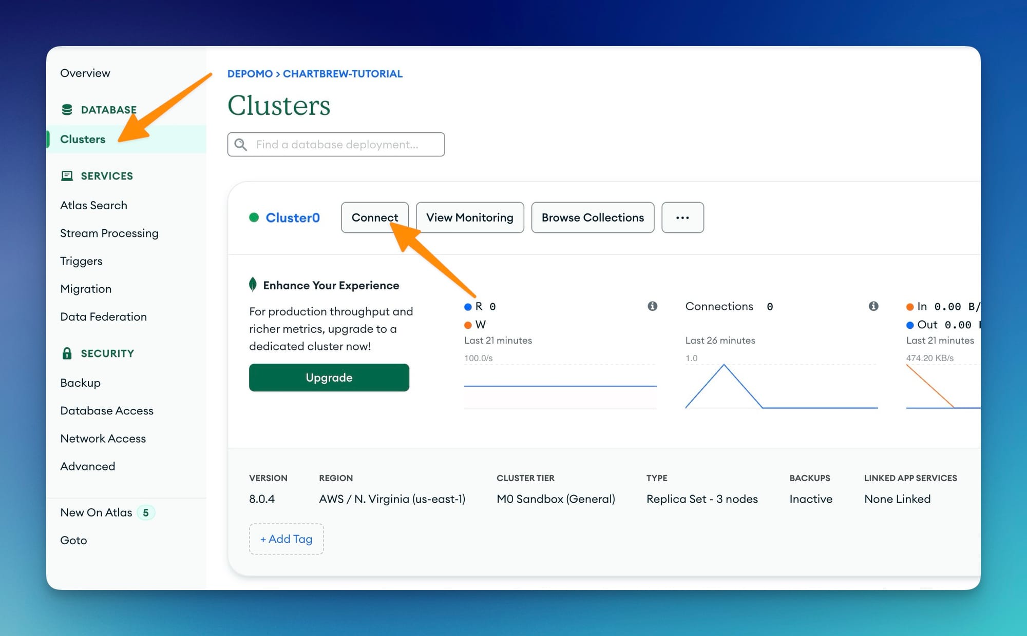 Connect to MongoDB cluster