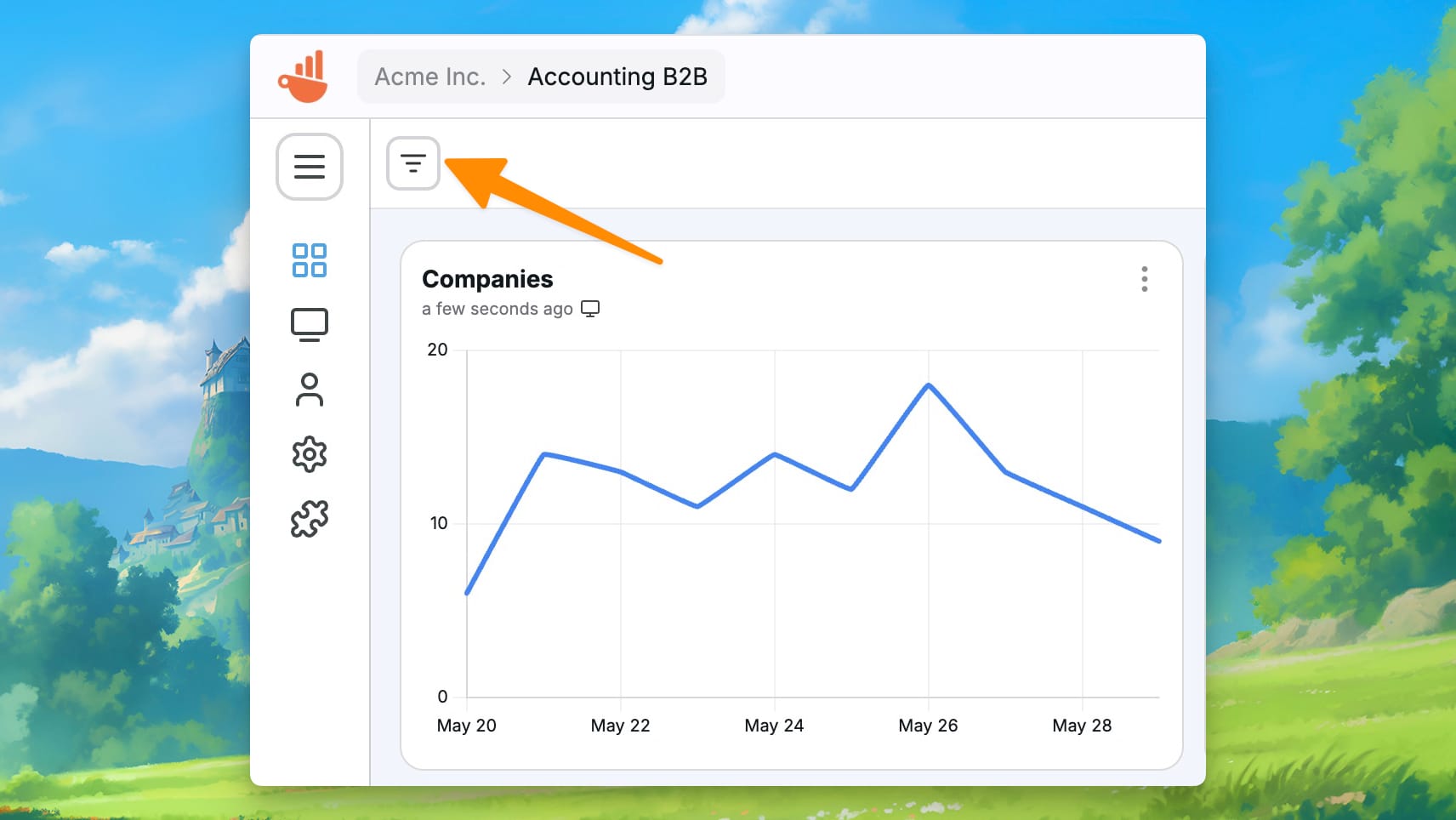 Adding dashboard filters in Chartbrew