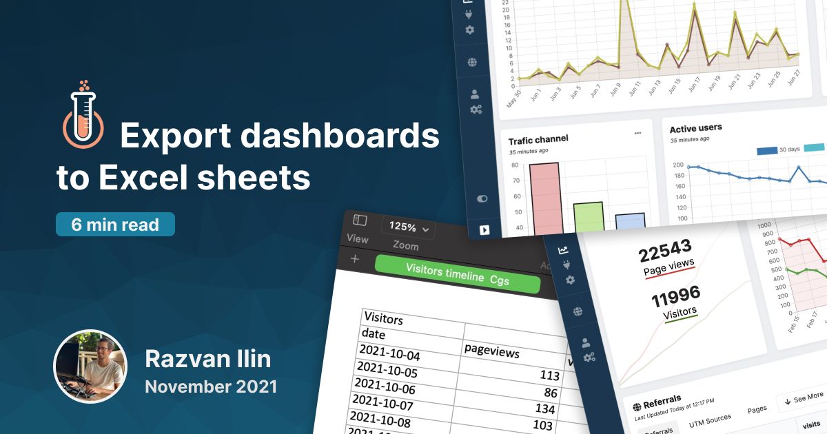 Export dashboards to Excel sheets