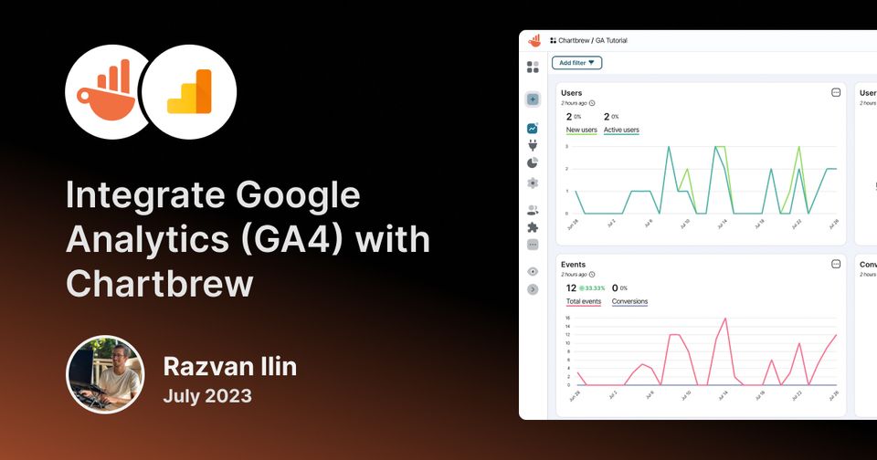 Integrate Google Analytics, GA4 with your Chartbrew dashboards