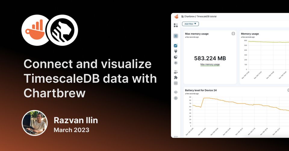 Connect and visualize TimescaleDB data with Chartbrew