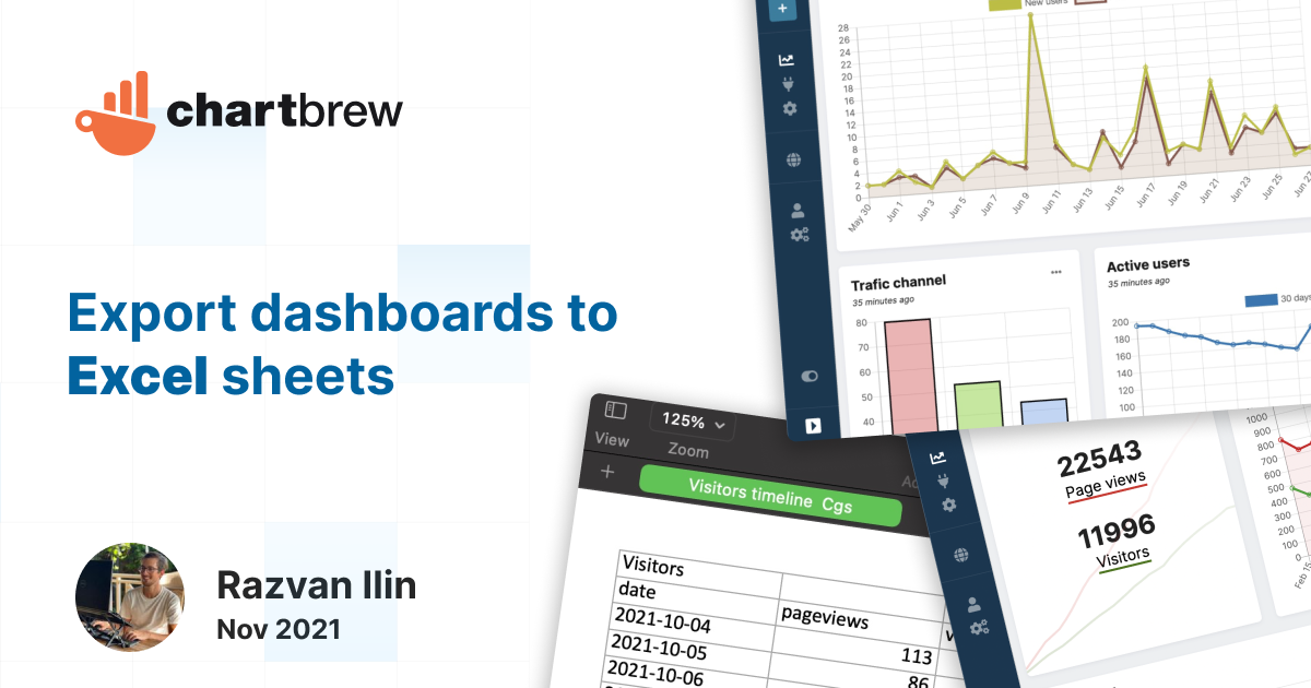 Export dashboards to Excel sheets