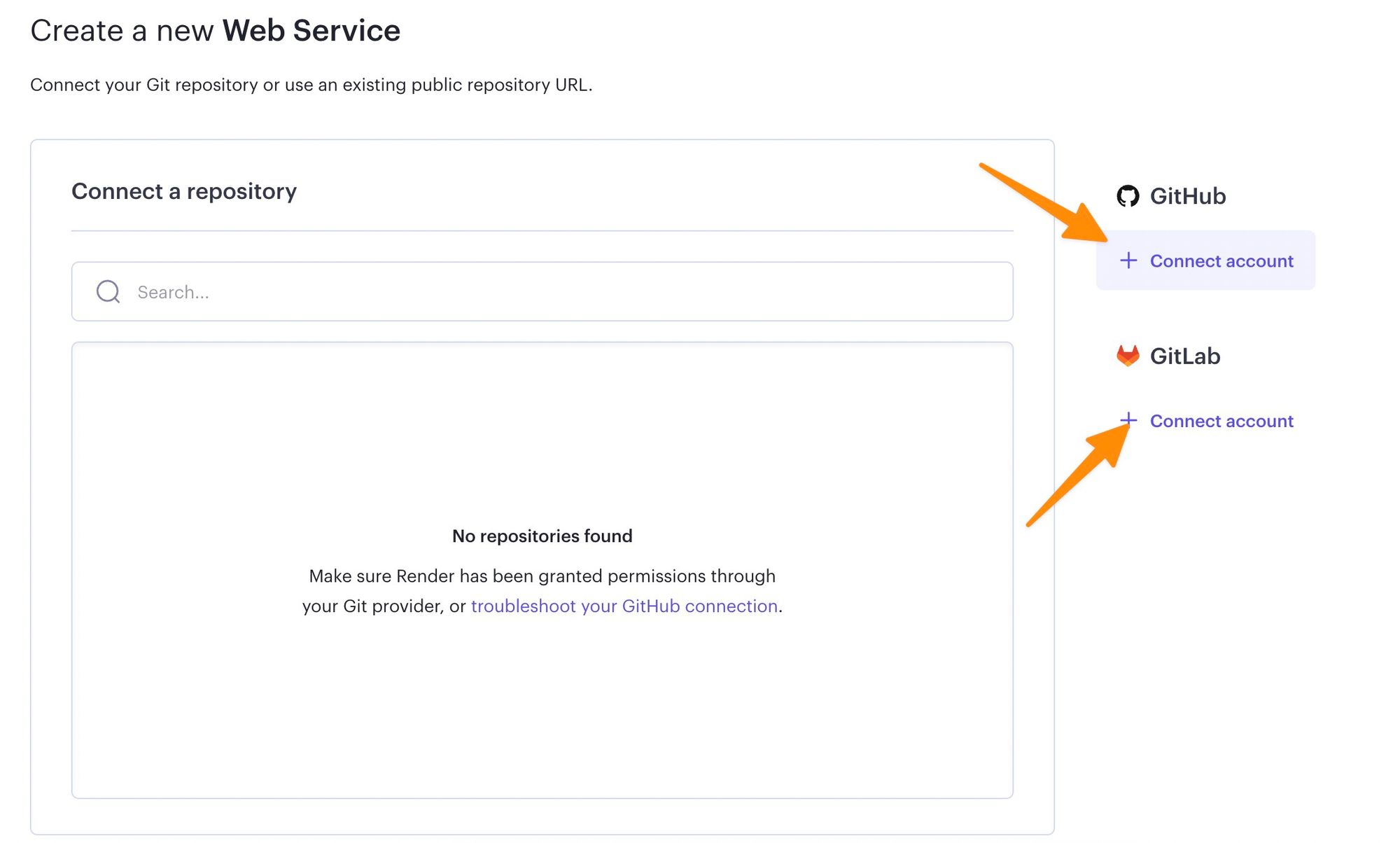 Connecting GitHub to Render to fetch Chartbrew